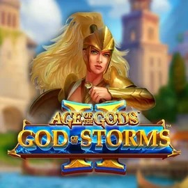 Age Of The Gods: God Of Storms 2 logo by Playtech Spinstein Casino