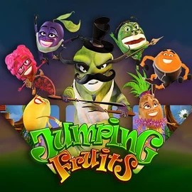 Jumping Fruits logo by Wazdan at Spinstein Casino